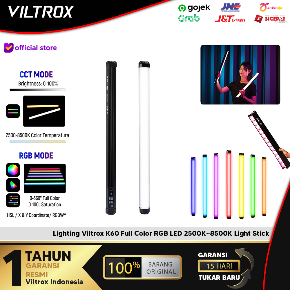 Lighting Viltrox K60 Full Color RGB LED 2500K~8500K Light Stick