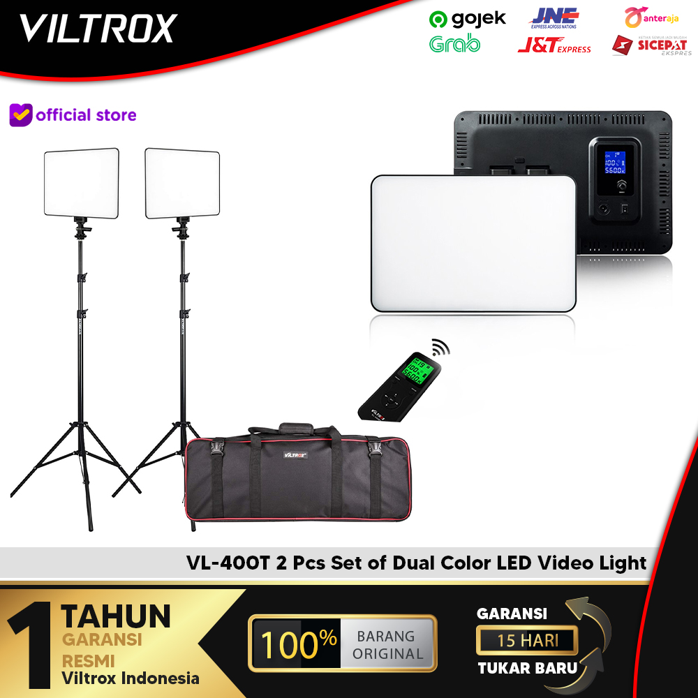 VL-400T 2 Pcs Set of Dual Color LED Video Light