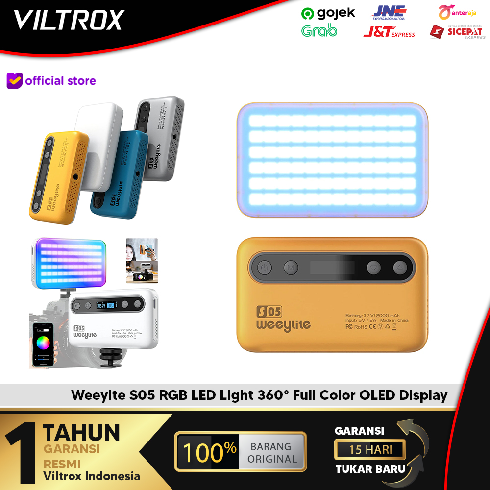 Weeyite S05 RGB LED Light 360° Full Color OLED Display